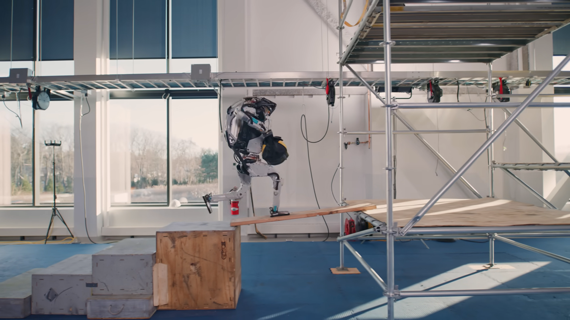 Boston Dynamics Showcases Humanoid Robot In Mock Construction Site
