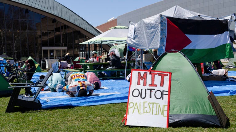 Students at Boston colleges set up pro-Palestine encampments