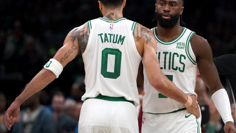 Jayson Tatum, Celtics hold off Heat, claim comfortable Game 1 win