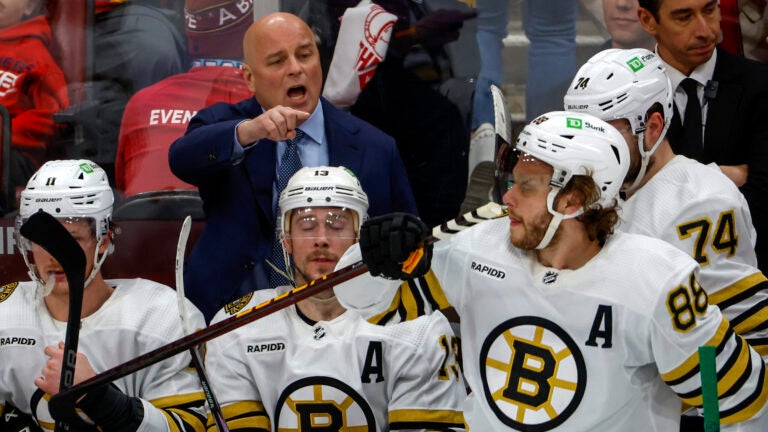 Bruins' Jim Montgomery explains viral bench reactions in Game 5