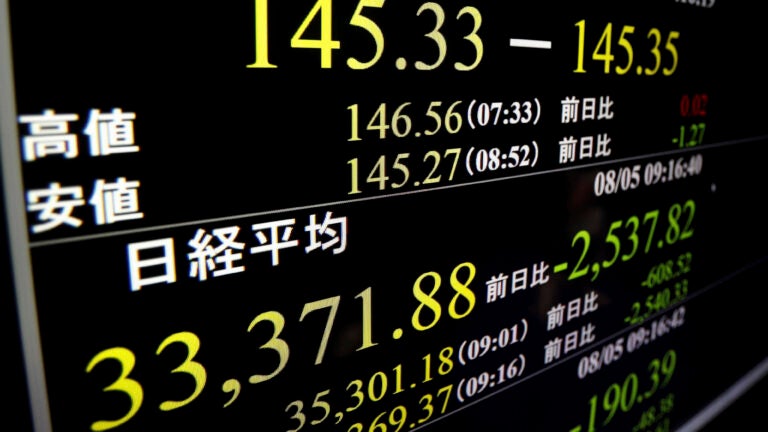 Japan's Nikkei index has its worst day in decades as world markets quake over risks to U.S. economy
