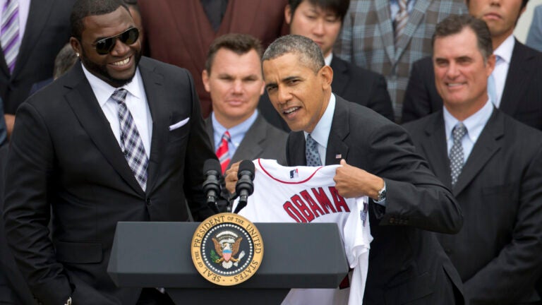 Jonny Gomes went to the White House wearing very American attire