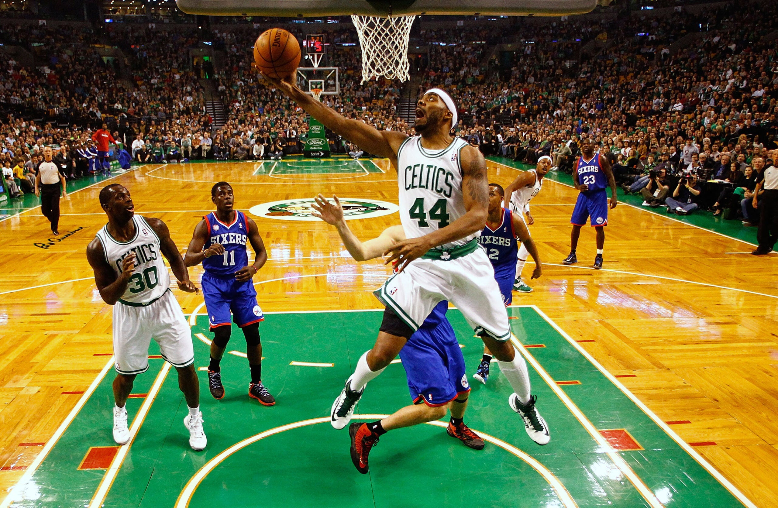 Boston Celtics' Darko Milicic, of Serbia, poses during Celtics NBA