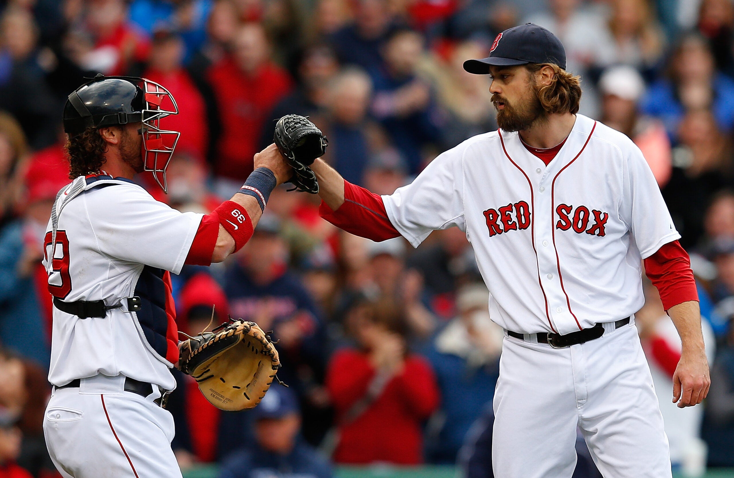 Jarrod Saltalamacchia of Red Sox nearly on receiving end of no-hitter