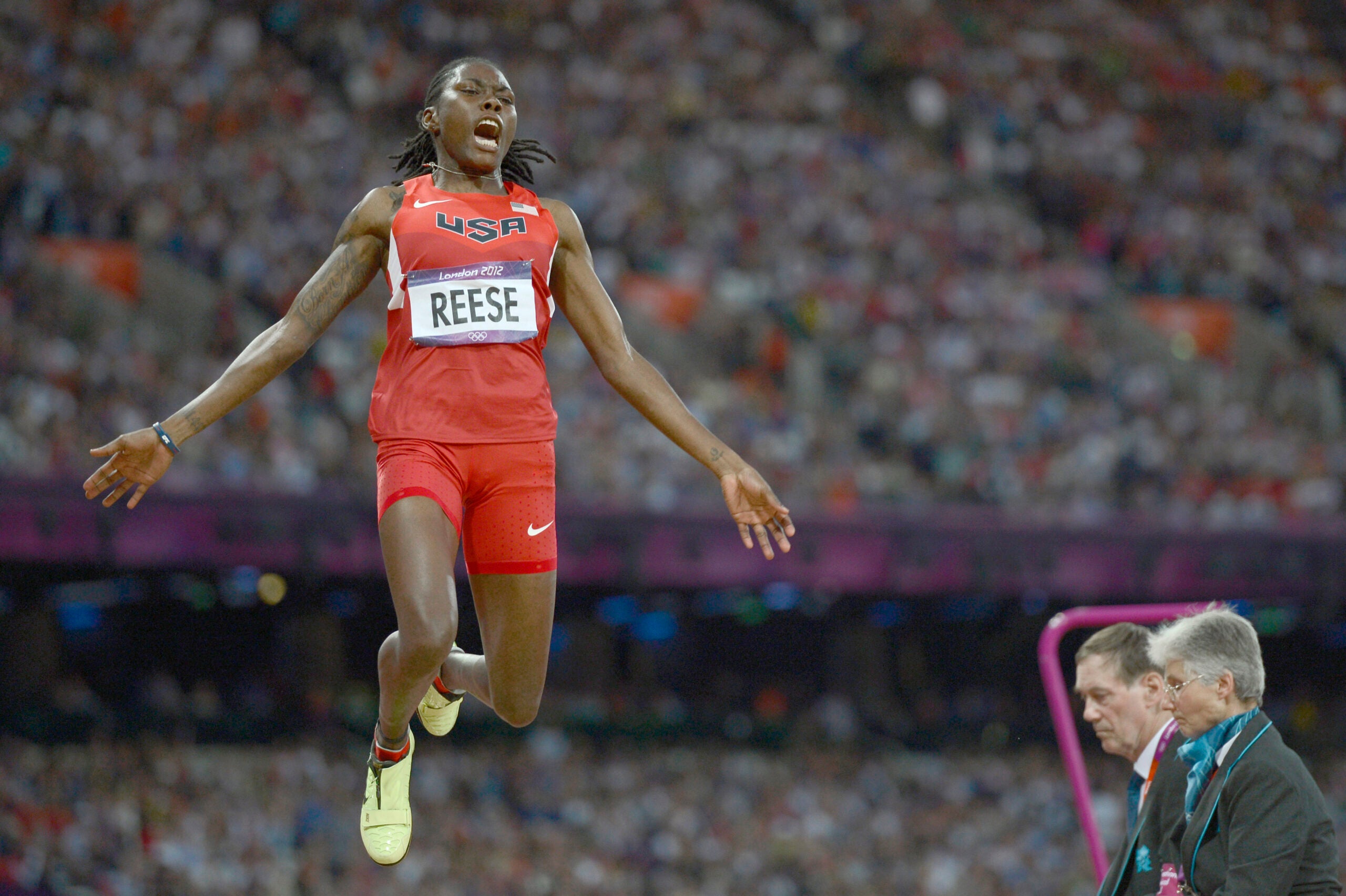 Reese wins gold medal in long jump