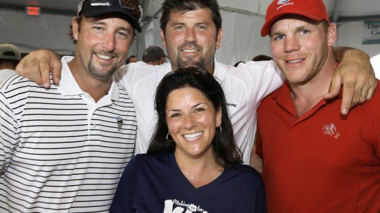 Varitek and Wakefield at Pitching in for Kids benefit
