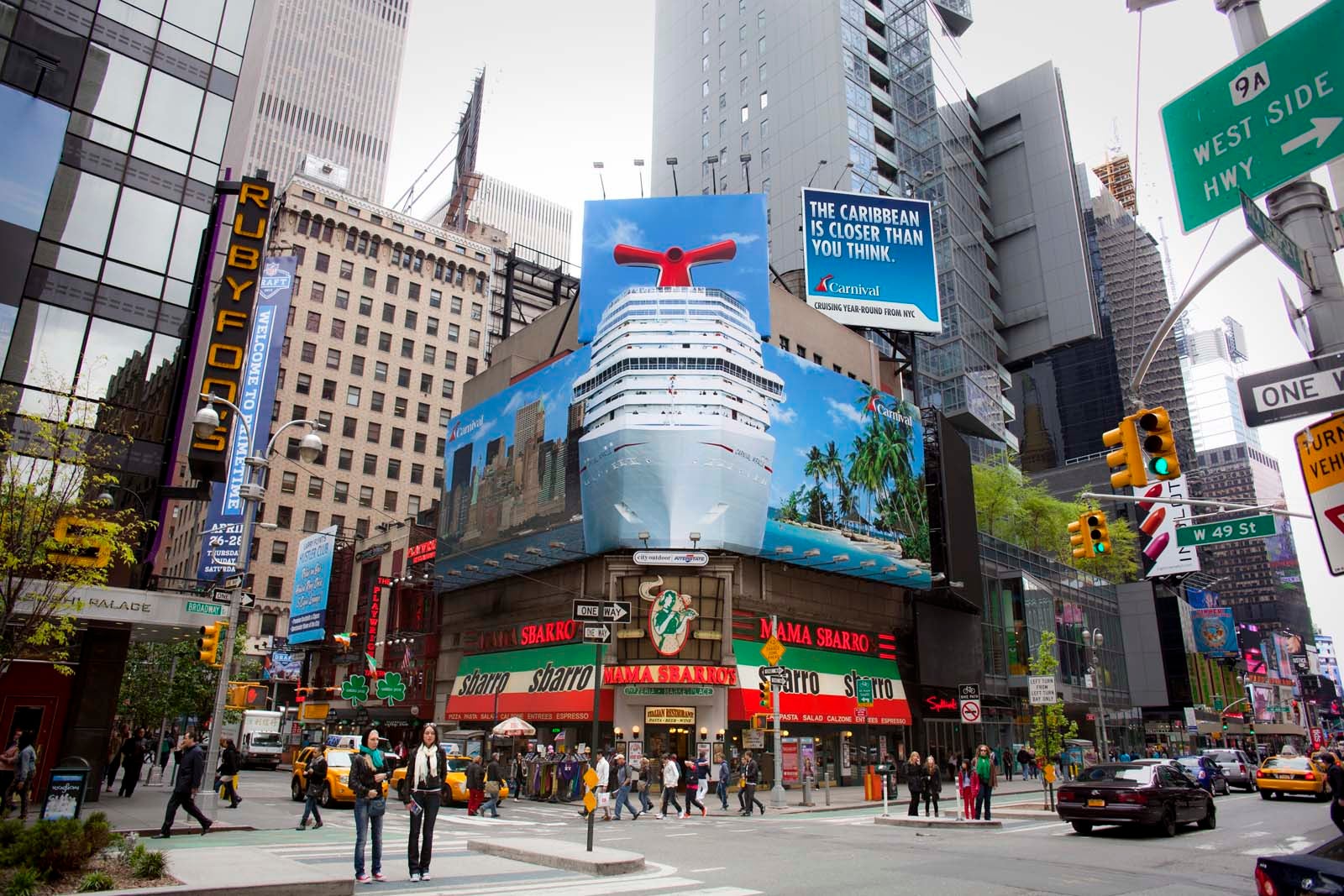 Billboard campaign from Arnold Worldwide promotes Carnival Cruises in NYC