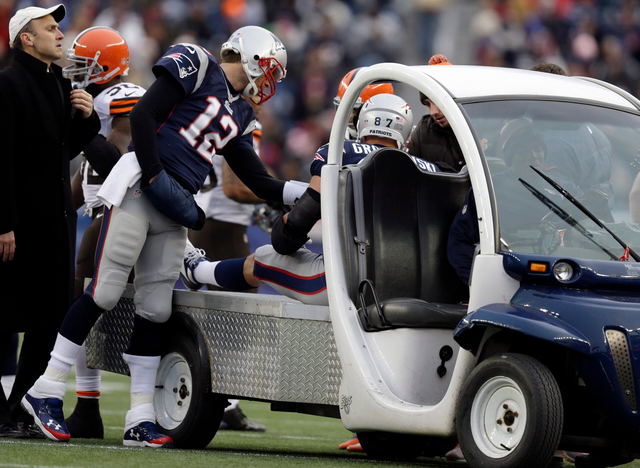 Browns safety says he had to hit Rob Gronkowski low - The Boston Globe