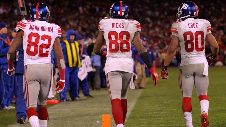 New York Giants wide receiver Hakeem Nicks and New York Jets