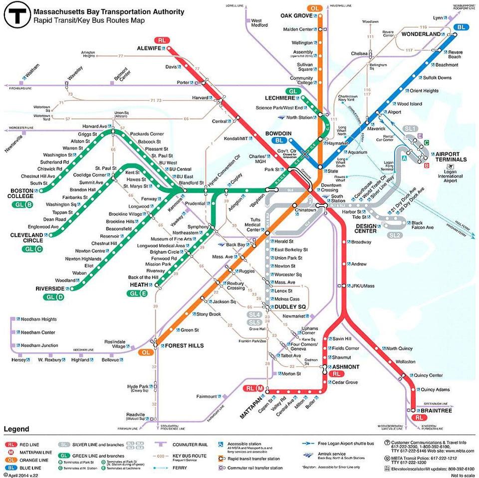 MBTA Launches New Maps, Countdown Clocks, and Real-time Arrival Info