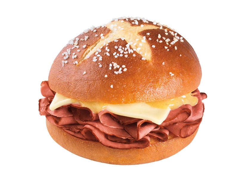 First The Donut Sandwich And Now The Pretzel Roll Roast Beef Sandwich From Dunkin Donuts 