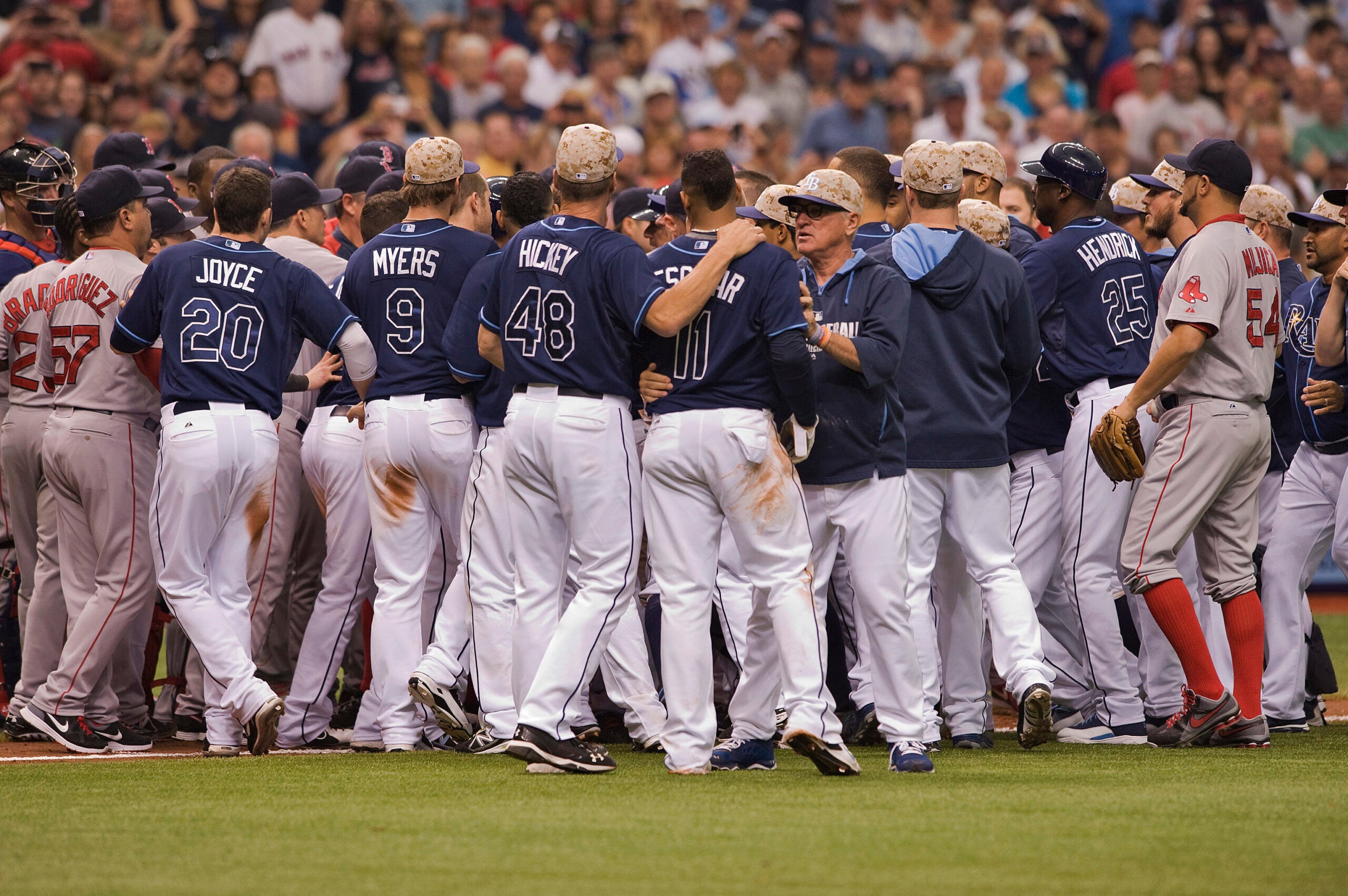 Benches clear, Red Sox top Rays - The San Diego Union-Tribune