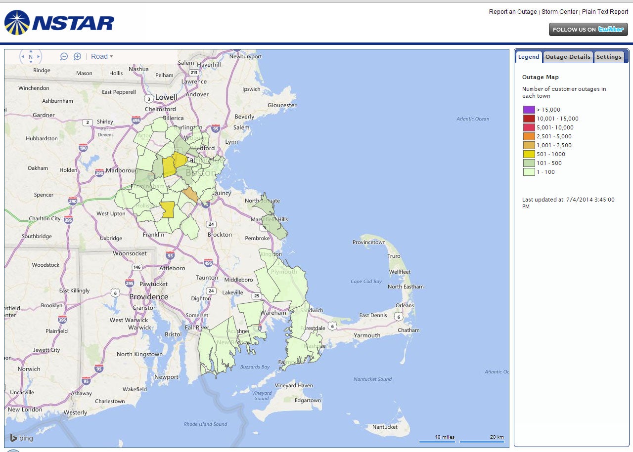Track Nstar National Grid Power Outages During Hurricane Arthur 2958