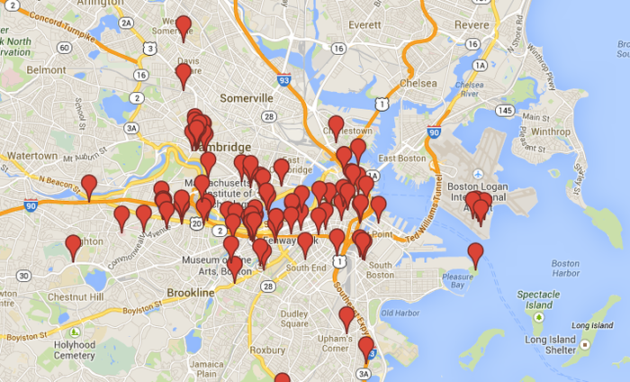 This Map Pinpoints Every Spot in Boston with a Musical Reference