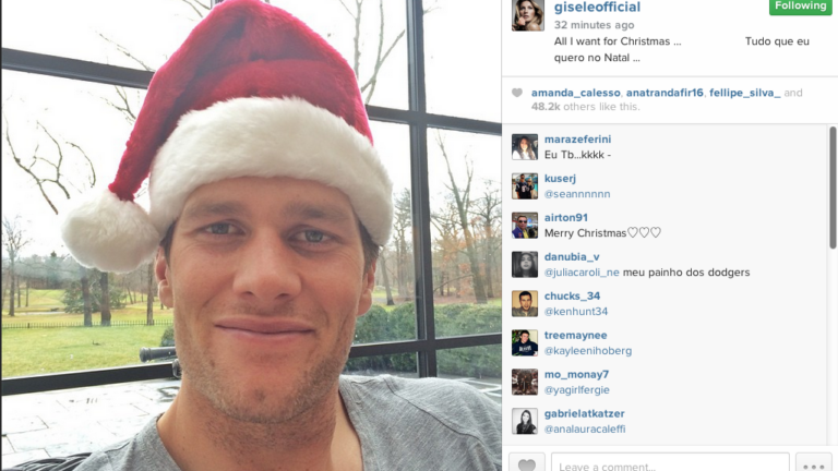 All Gisele Wants for Christmas Is Tom Brady's Big Noggin