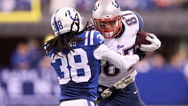 New England Patriots safety Sergio Brown (31) charges up field