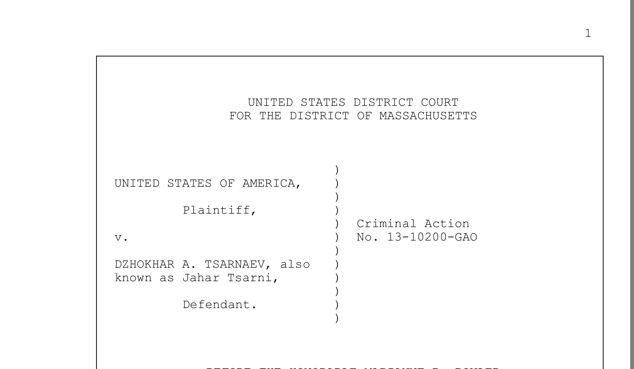 You Could Buy the Tsarnaev Trial Transcript. Or You Could Buy a Range
