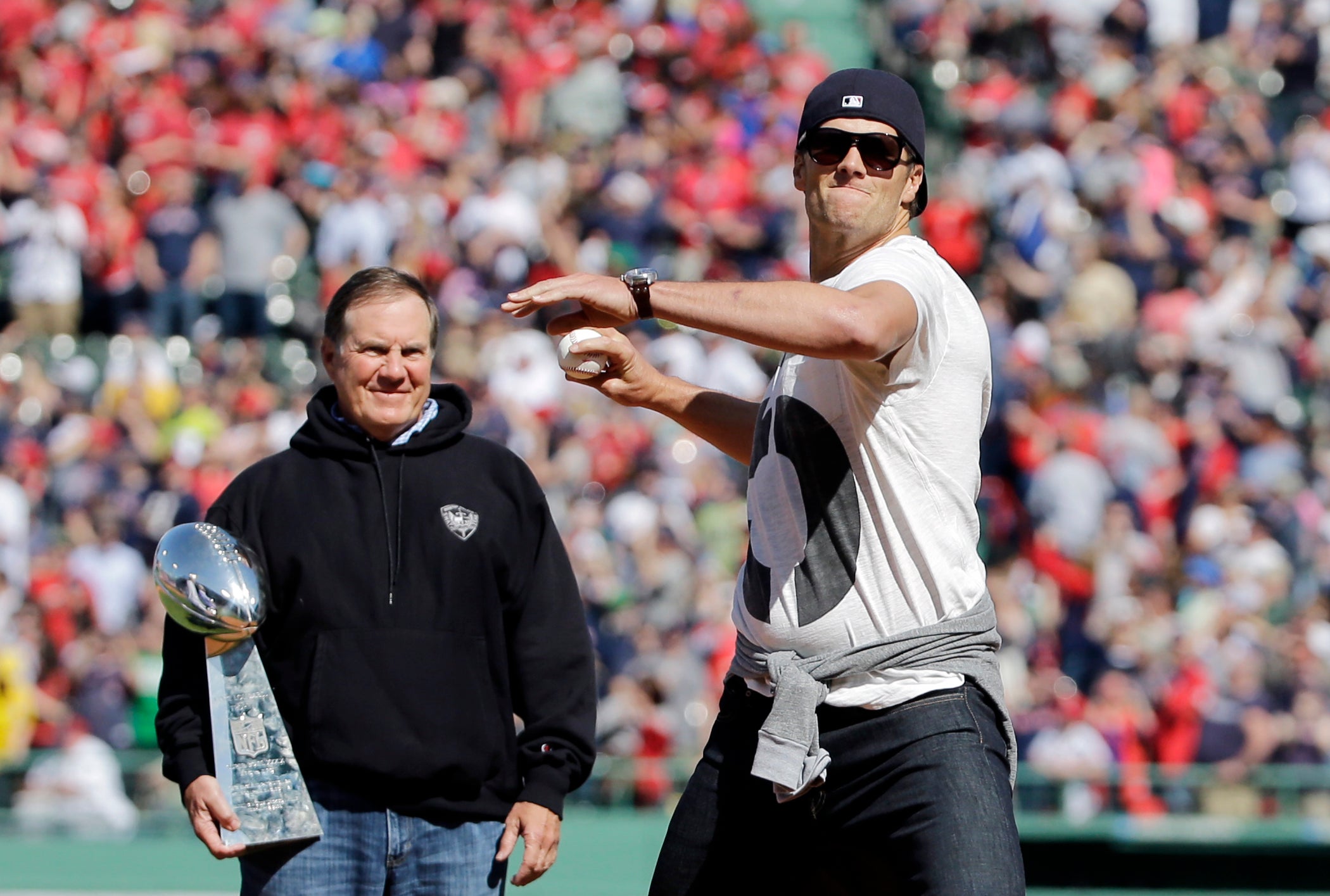 Watch Tom Brady Throw the First Pitch at Red Sox Home Opener