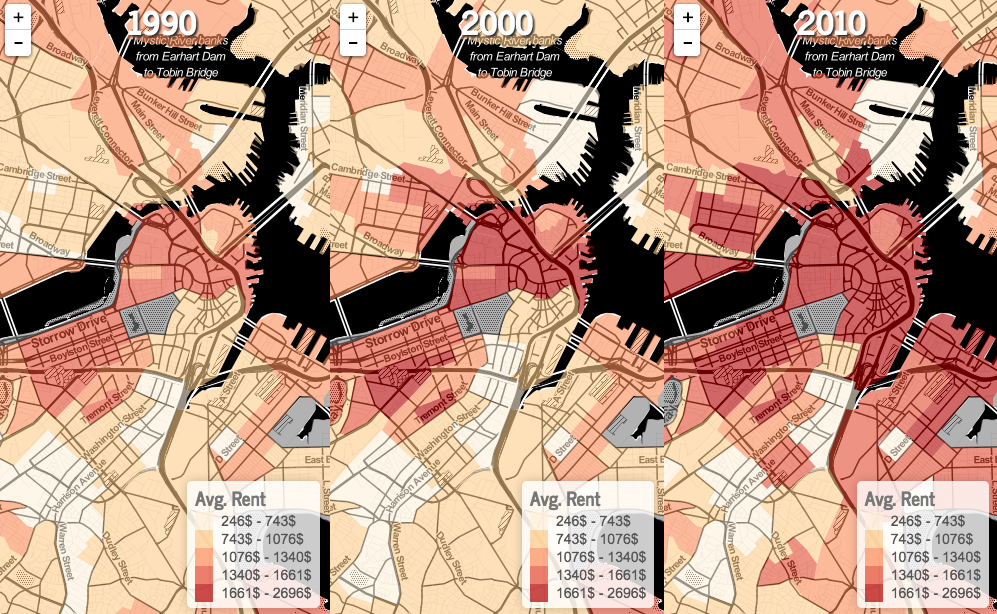 Boston Area Rent. Map Most Expensive Neighborhoods to Rent an Apartment in Boston - News ...