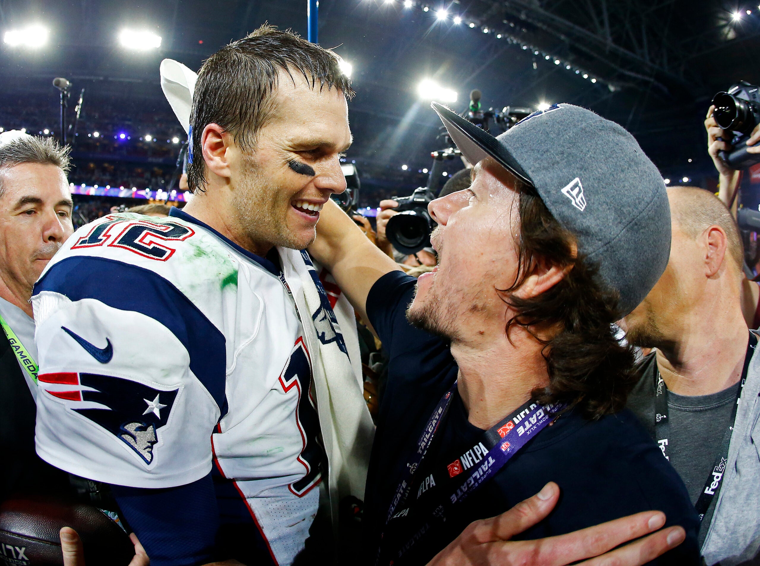 Tom Brady Will 'Always Be a Patriot,' Says Pal Mark Wahlberg