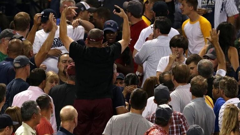 Yankees Fan Falls Out of Stands Trying to Get Foul Ball