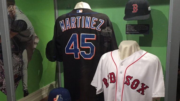 MLB, Shirts & Tops, Vintage Boston Red Sox Mlb Baseball Pedro Martinez  Hall Of Fame 45 Jersey