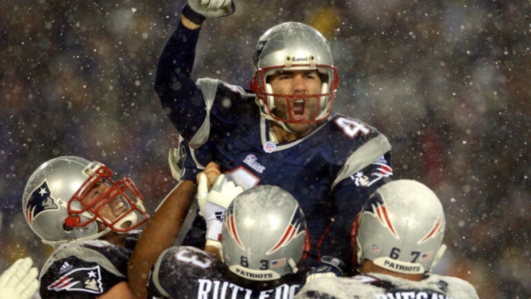 Adam Vinatieri after the Snow Game against the Raiders.