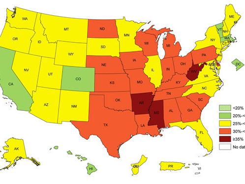 Adult Obesity Prevalence Maps, Overweight & Obesity