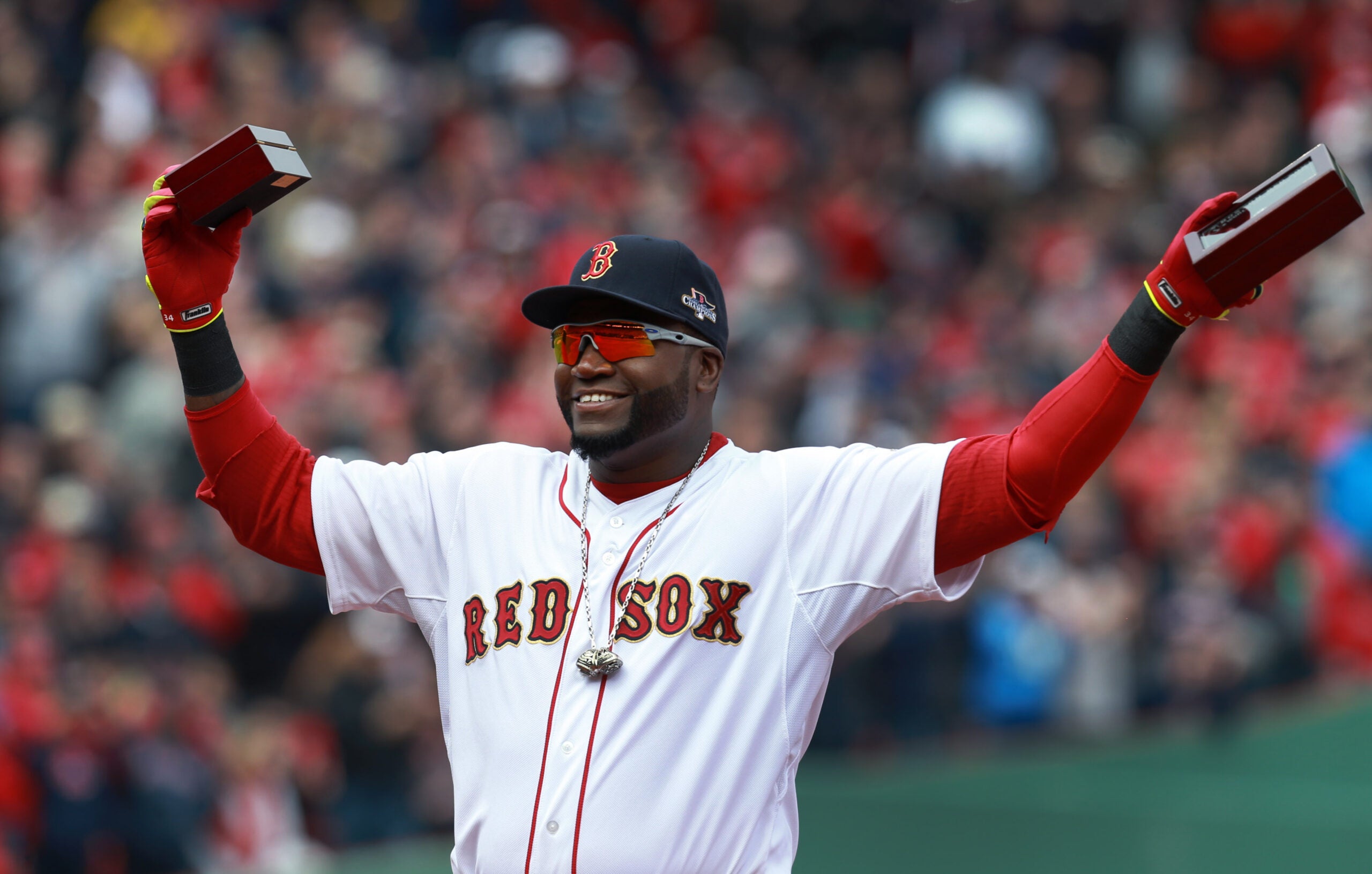 Big Papi records wake-up calls for Boston students