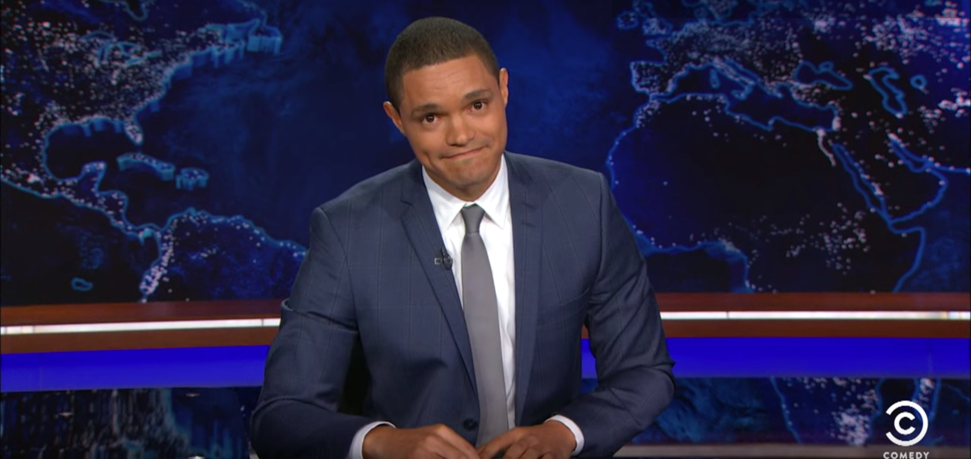 Trevor Noah is self-deprecating (and funny, too) in his first Daily Show monologue Trevor Noah is self-deprecating (and funny, too) in his first Daily Show monologue