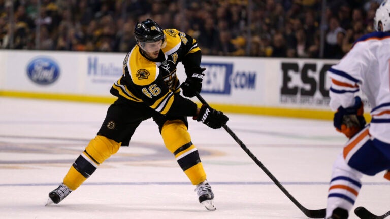 Ryan Spooner - Boston Bruins - 2016 NHL Winter Classic - Practice