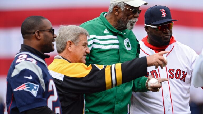 David Ortiz throws out first pitch at Fenway