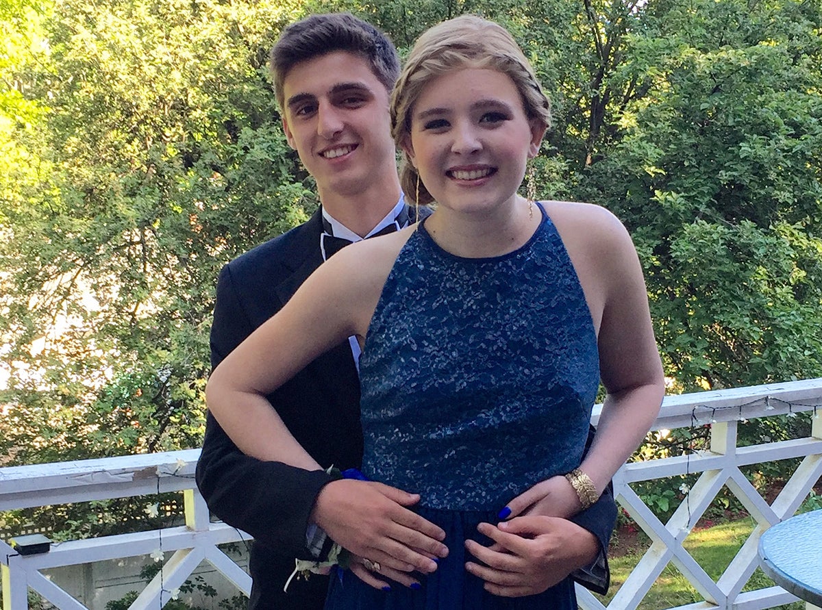 Boston teenagers pose for prom pictures after high school dance was  canceled