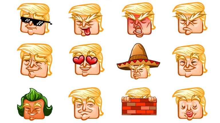 You can now send Donald Trump emojis thanks to the Ship Snow Yo man