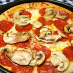 Pizza with mushrooms