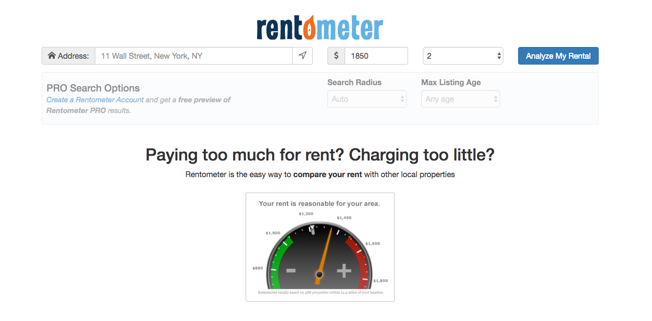 Rentometer can help you find out if you're paying too much rent