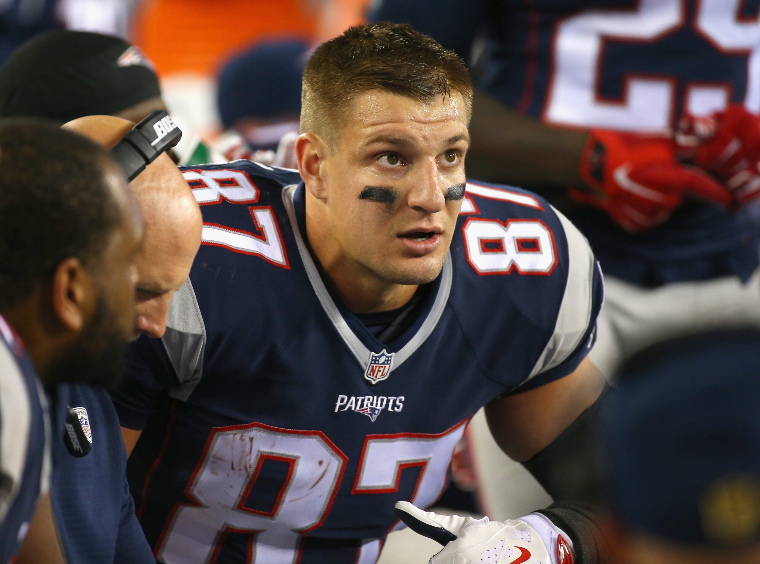 Patriots' Rob Gronkowski takes part in first practice