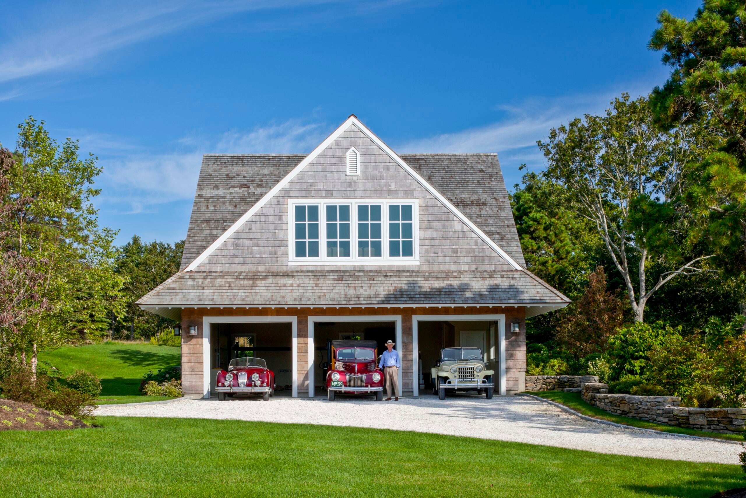 A beautiful barn built to house vintage cars and a lot of