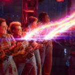 The Ghostbusters Abby (Melissa McCarthy), Holtzmann (Kate McKinnon), Erin (Kristen Wiig) and Patty (Leslie Jones) in Columbia Pictures' GHOSTBUSTERS.