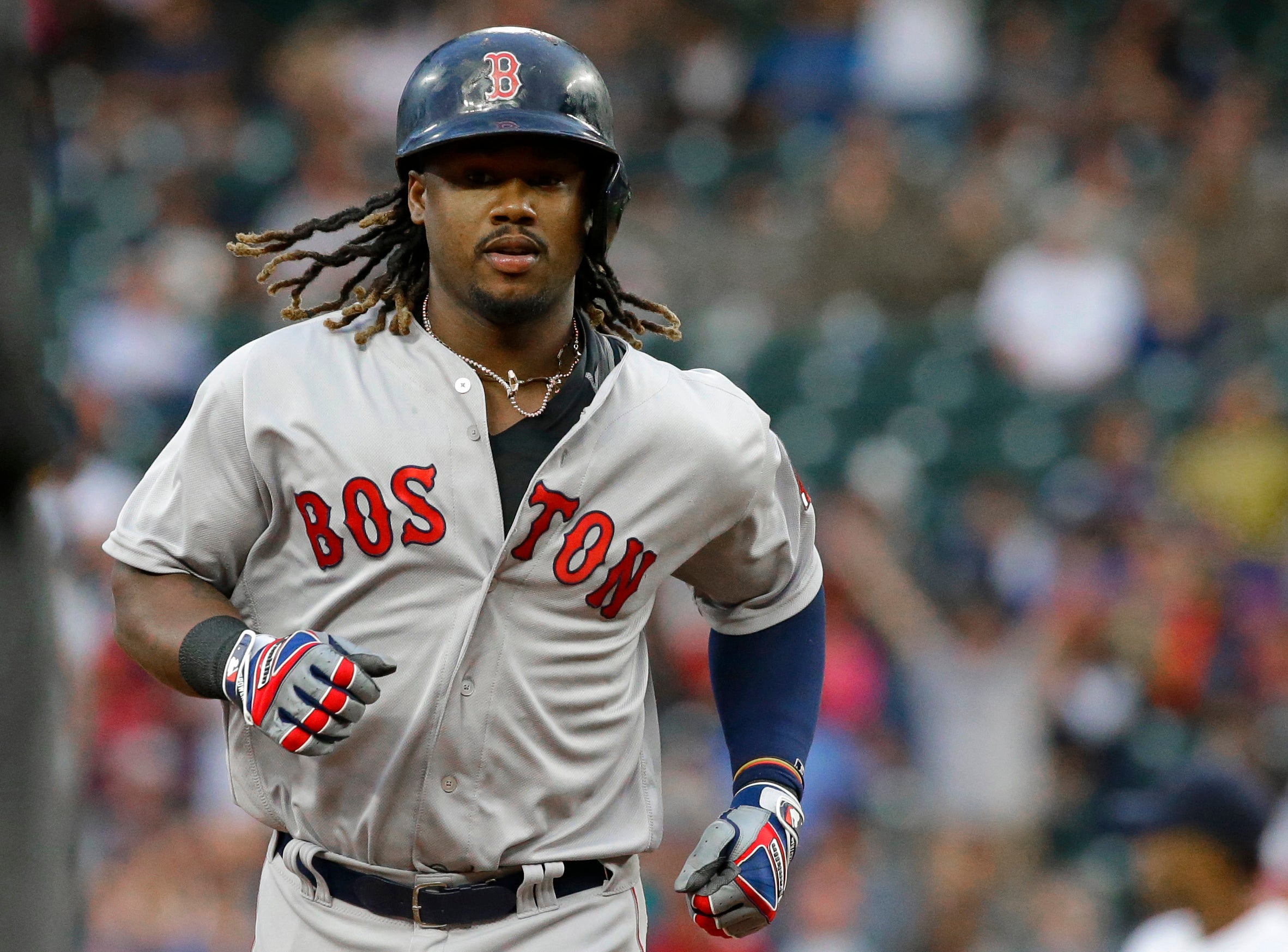 Red Sox 1B Hanley Ramirez out with sprained left wrist