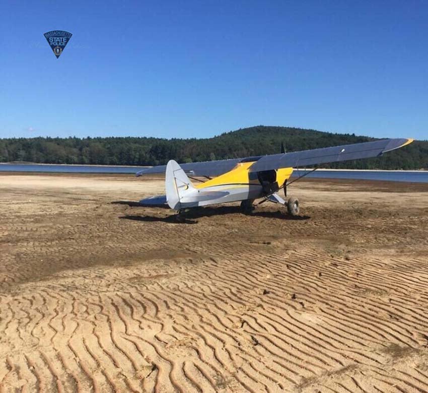 Small plane makes emergency landing at Quabbin Reservoir