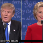 Donald Trump and Hillary Clinton at the debate.