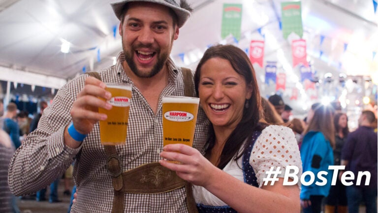 Guests at Harpoon Brewery's Octoberfest.