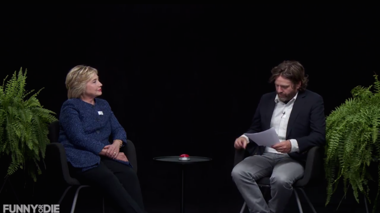 Hillary Clinton and Zach Galifianakis on 'Between Two Ferns.'