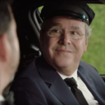 Jeb Bush and Jimmy Kimmel during a sketch at the 2016 Emmy Awards.