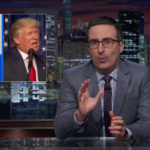 John Oliver discussing Hillary Clinton and Donald Trump on 'Last Week Tonight.'
