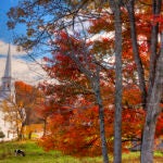 Peacham Church Fall Foliage