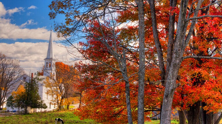 Peacham Church Fall Foliage