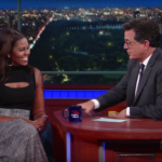 Michelle Obama and Stephen Colbert on 'The Late Show.'