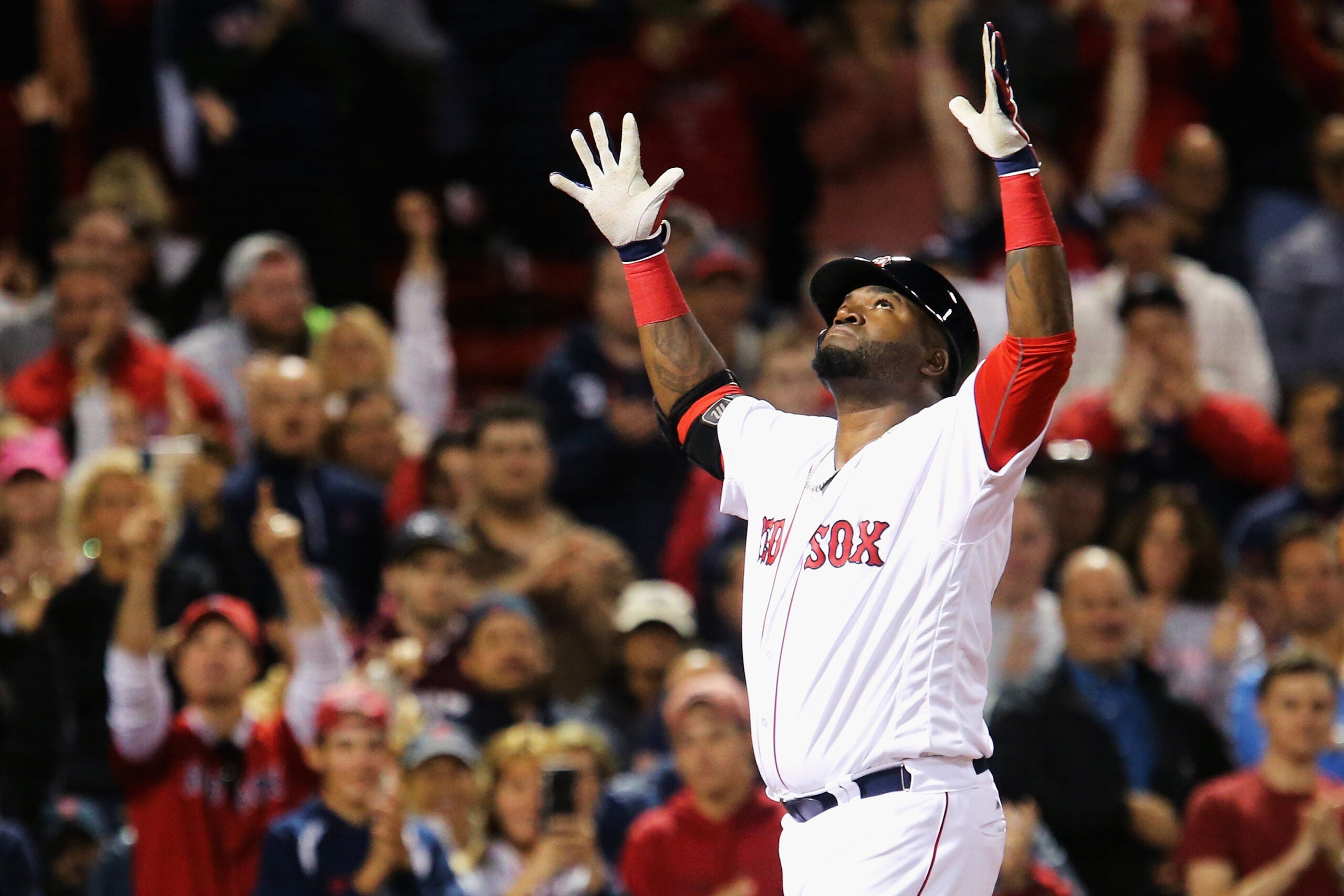 David Ortiz and Mookie Betts by Maddie Meyer